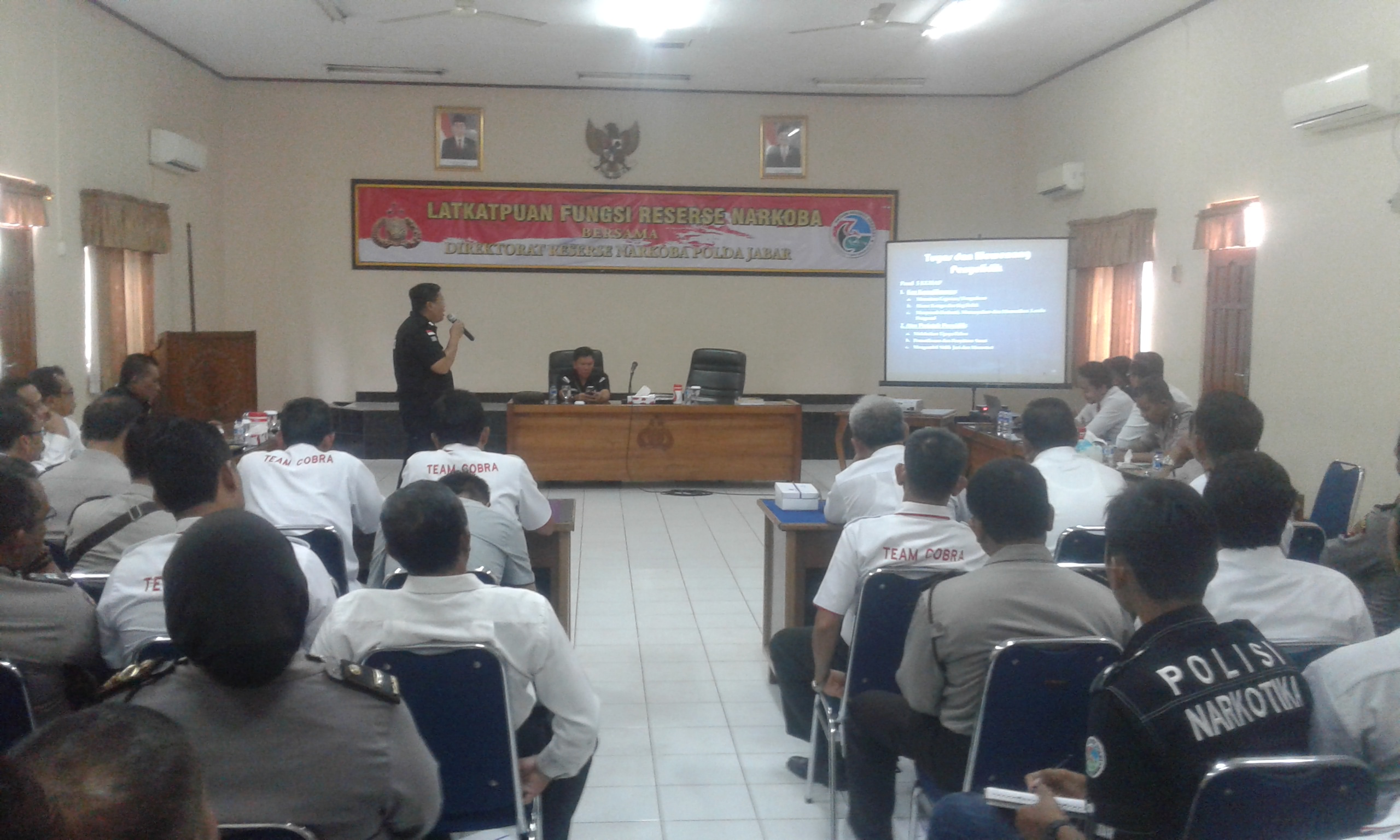 Program kegiatan Latihan Peningkatan Kemampuan(Latkapuan) dilaksanakan di Aula Markas Polres Purwakarta