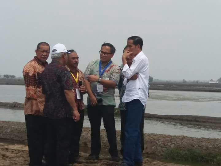 Presiden Jokowi saat di Muara gembong Bekasi