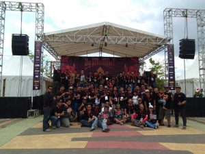 Ratusan Biker's Yamaha N-MAX se- Indonesia berfoto bersama usai acara HUT ke-2 YNCI Chapter Bekasi