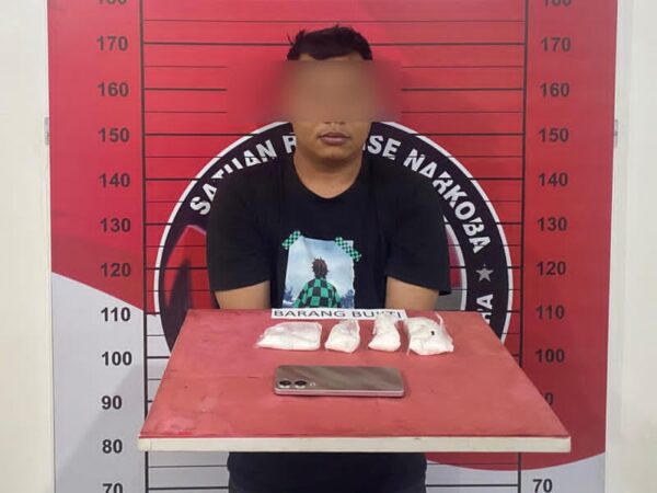 Pemuda Idi Rayeuk Dibekuk Polisi di Aceh Utara Bawa 1,4 Ons Sabu
